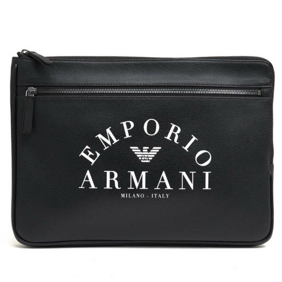 アルマーニ／EMPORIO ARMANI バッグ セカンドバッグ クラッチバッグ 鞄 メンズ 男性 男性用PVC レザー 革 ブラック 黒  YFE5J 83896 BLACK W. L字ファスナーメンズ