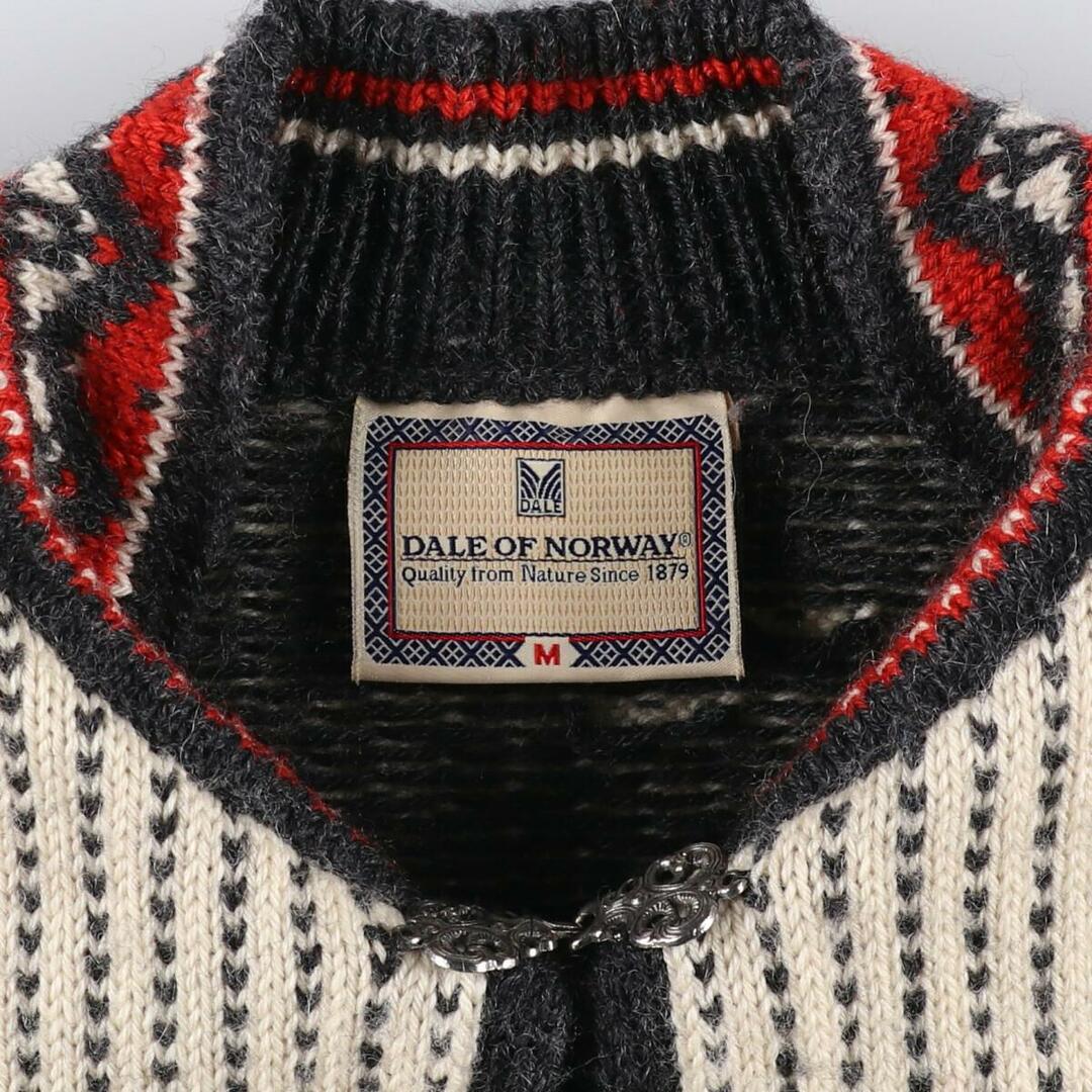 DALE OF NORWAY 総柄 ハーフボタン ウールチロルセーター メンズM