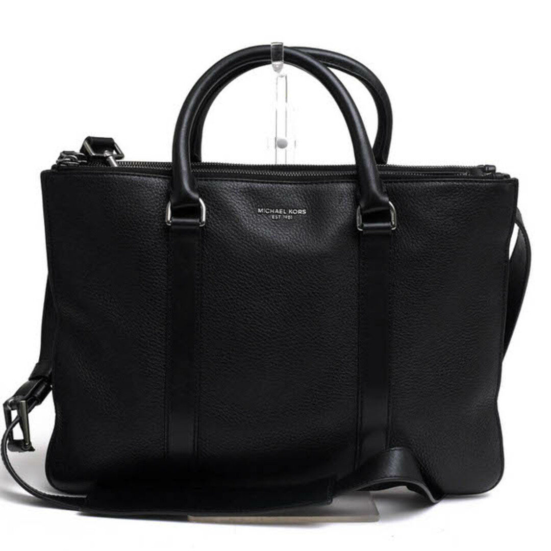 マイケルコース／Michael Kors バッグ ブリーフケース ビジネスバッグ 鞄 ビジネス メンズ 男性 男性用レザー 革 本革 ブラック 黒  37T7LWRA1L Warren Compact Leather Briefcase Bag 2WAY ショルダーバッグ