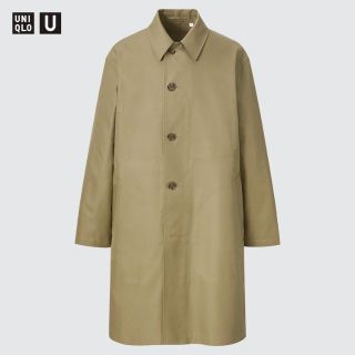 美品 UNIQLO ユニクロ ステンカラーコート 防水 撥水 ベージュ