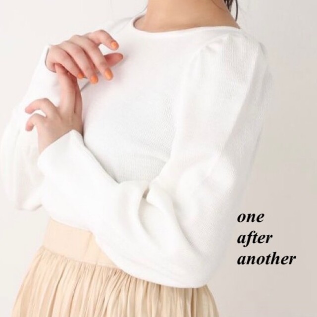 one after another NICE CLAUP(ワンアフターアナザーナイスクラップ)の新品 one after another ハニカムトップス レディースのトップス(カットソー(長袖/七分))の商品写真