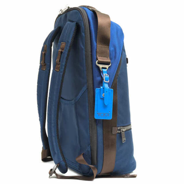 TUMI(トゥミ)のトゥミ／TUMI リュック バッグ バックパック メンズ 男性 男性用ナイロン レザー 革 本革 ブルー 青  22385BLCH ALPHA BRAVO Cannon Backpack メンズのバッグ(バッグパック/リュック)の商品写真