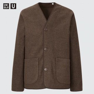 ユニクロ(UNIQLO)のUNIQLO U（ユニクロ ユー）フリース カーディガン DARK BROWN (カーディガン)
