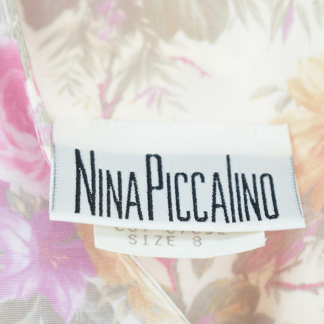 NINA PICCALINO 花柄 長袖 フレア ワンピース USA製 レディースM /eaa168232