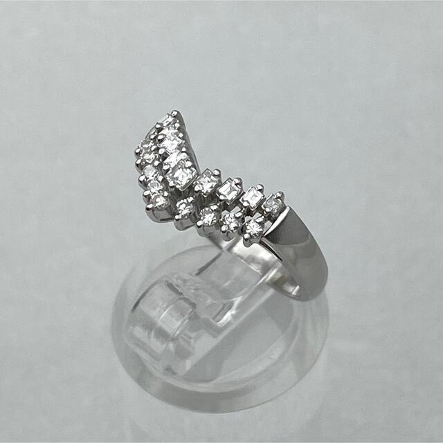 CAK14 セイコー ダイヤ 0.29ct プラチナリング Pt900 V字-