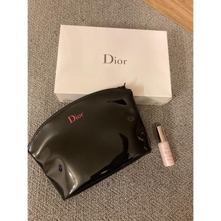 ディオール(Dior)のDior ディオール 新品未使用エナメルポーチ ブラック&ドリームスキン　ミニ(ポーチ)