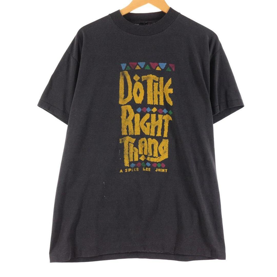 80年代 Do the right thing 黒人発音 THANG バージョン 映画 ムービーTシャツ メンズL ヴィンテージ /eaa238763