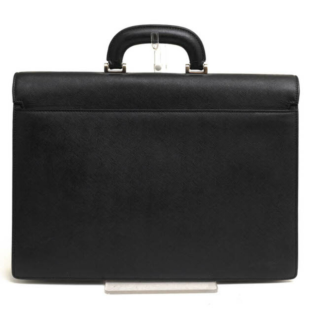 美品✨BURBERRY ブリーフケース サフィアーノレザー 黒 A4 メンズ-