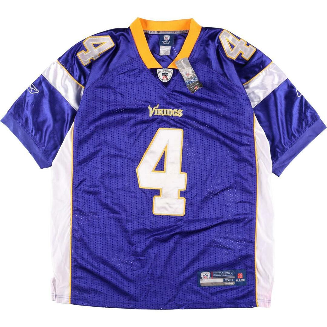 デッドストック DEADSTOCK リーボック Reebok NFL MINNESOTA VIKINGS ミネソタバイキングス メッシュ ゲームシャツ レプリカユニフォーム 50 メンズXL /eaa239515