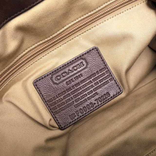 コーチ／COACH バッグ ショルダーバッグ 鞄 メンズ 男性 男性用レザー 革 本革 ダークブラウン 茶 ブラウン  70226 THOMPSON LEATHER MINI MESSENGER トンプソン レザー ミニ メッセンジャー ハンドストラップ メッセンジャーバッグ