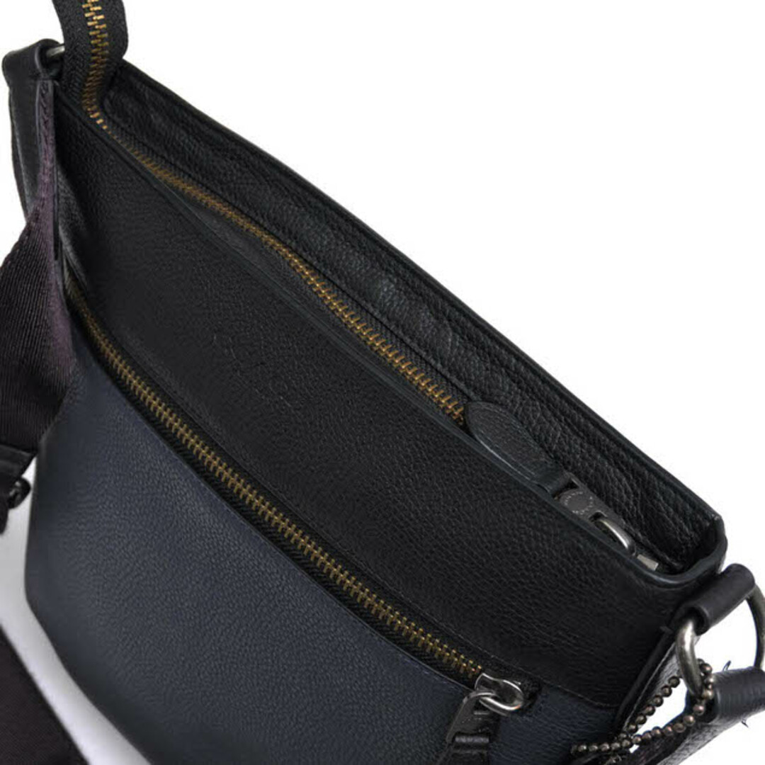 コーチ／COACH バッグ ショルダーバッグ 鞄 メンズ 男性 男性用レザー 革 本革 ブラック 黒  72101 Bowery Crossbody in Pebble Leather バワリー クロスボディー シボ革 シュリンクレザー 4