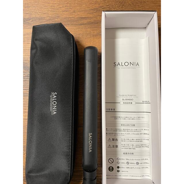 SALONIA ダブルイオン ストレートアイロン  SL-004SGO スマホ/家電/カメラの美容/健康(ヘアアイロン)の商品写真