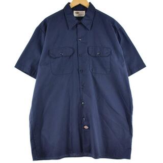 ディッキーズ(Dickies)の古着 ディッキーズ Dickies 半袖 ワークシャツ メンズXL /eaa244702(シャツ)