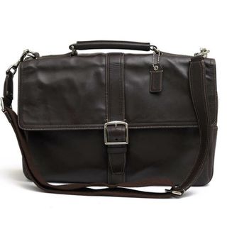 コーチ(COACH)のコーチ／COACH バッグ ブリーフケース ビジネスバッグ 鞄 ビジネス メンズ 男性 男性用レザー 革 本革 ダークブラウン 茶 ブラウン  F70096 フラップ式 2WAY ショルダーバッグ(ビジネスバッグ)