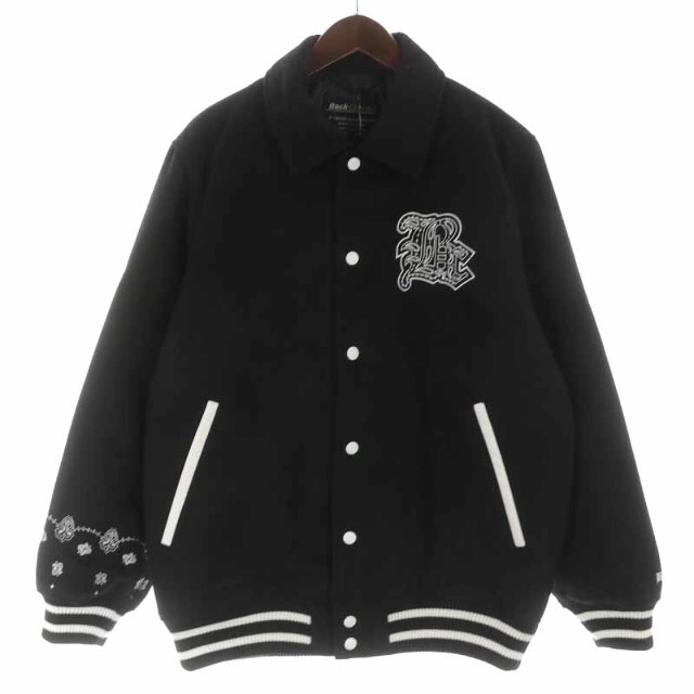 Back Channel(バックチャンネル)のBACK CHANNEL 21AW STADIUM JACKET L 黒 メンズのジャケット/アウター(スタジャン)の商品写真