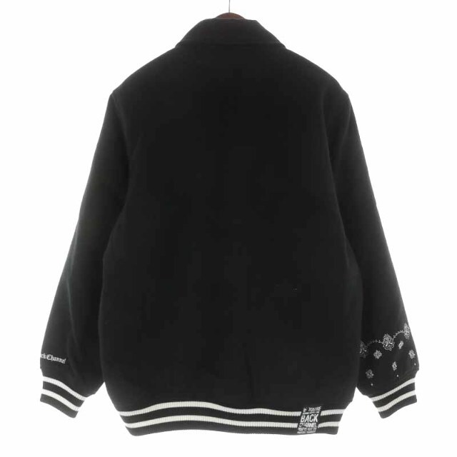 Back Channel(バックチャンネル)のBACK CHANNEL 21AW STADIUM JACKET L 黒 メンズのジャケット/アウター(スタジャン)の商品写真