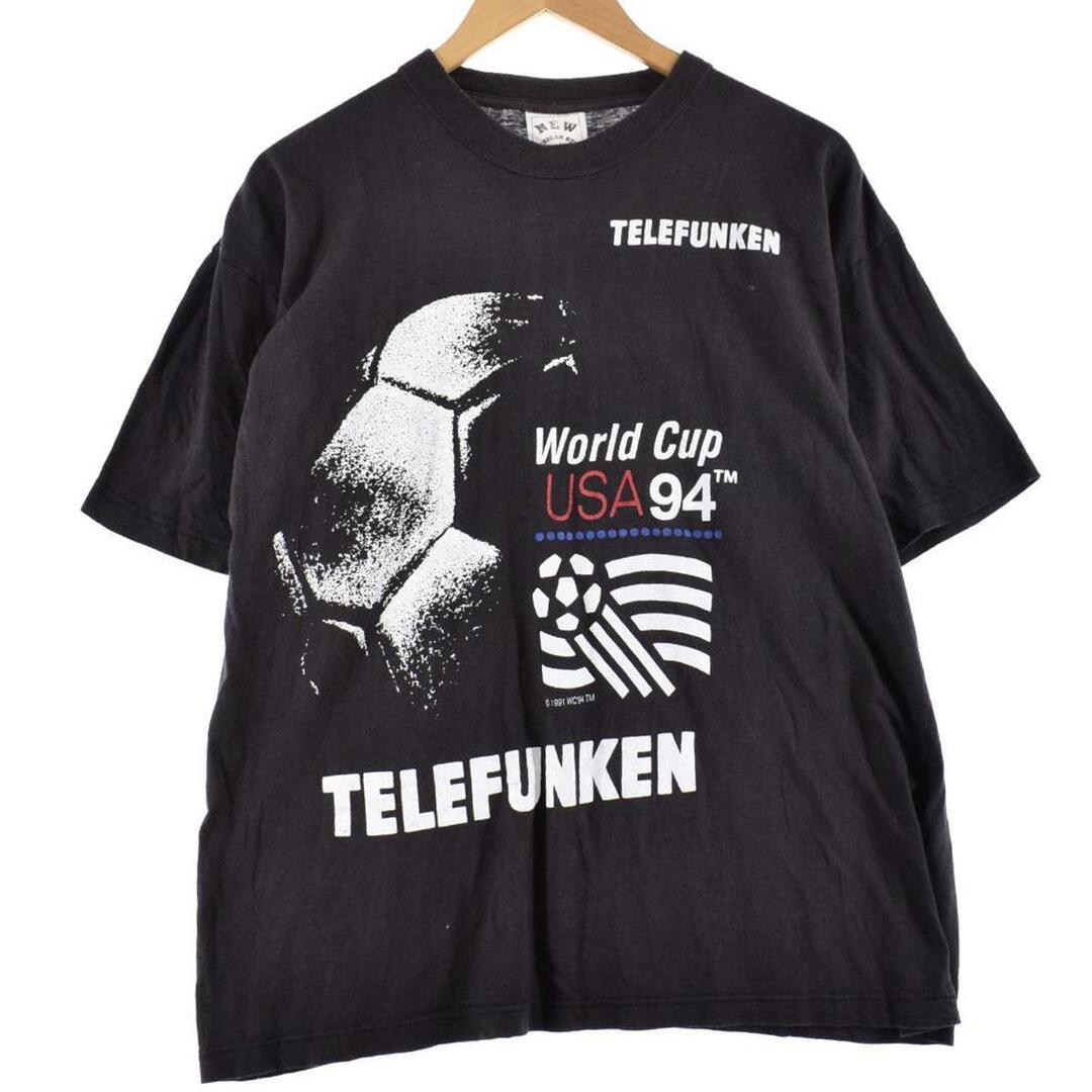 90年代 NEW AMERICAN STYLE FIFA WORLD CUP 1994 スポーツプリントTシャツ メンズL ヴィンテージ /eaa251786