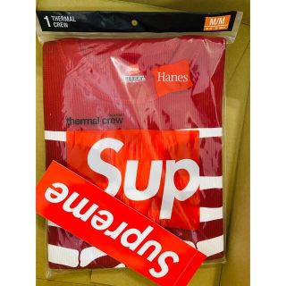 シュプリーム(Supreme)のSupreme Hanes Bones Thermal Crew RED M(Tシャツ/カットソー(七分/長袖))