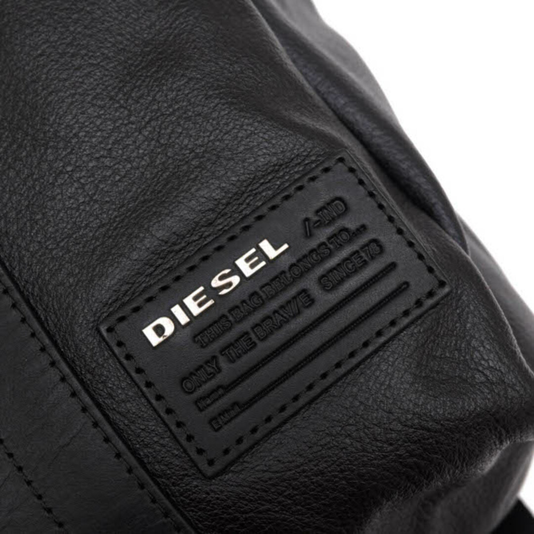 【美品】希少✨　DIESEL デカロゴ　ミニ　リュック　レザー　ブラック　黒