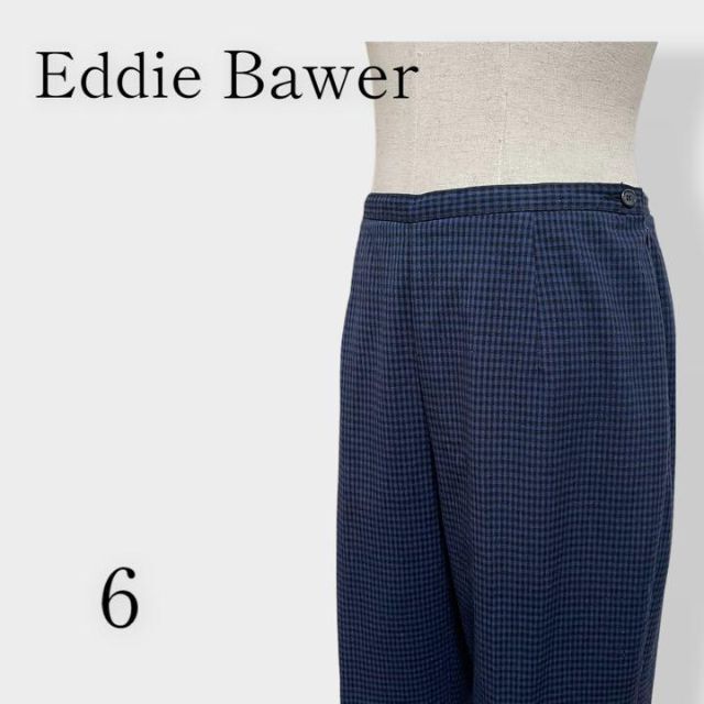 Eddie Bauer(エディーバウアー)のエディーバウアー　オンオフ2WAYパンツ １タック　ネイビーチェック柄　6サイズ レディースのパンツ(その他)の商品写真