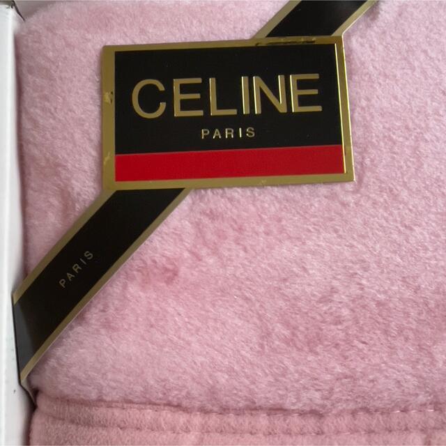 celine   新品未使用セリーヌ ミンクタッチ アクリル毛布 刺繍ロゴ