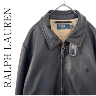 RALPH LAUREN ラルフローレン　レザージャケット ライダース 羊革　黒