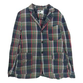 エンジニアードガーメンツ(Engineered Garments)のEngineered Garments エンジニアードガーメンツ チェック柄 テーラード シャツ ジャケット ネイビー系 S【中古】(テーラードジャケット)