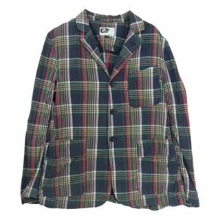 エンジニアードガーメンツ(Engineered Garments)のEngineered Garments エンジニアードガーメンツ チェック柄 テーラード シャツ ジャケット ネイビー系 S【中古】(テーラードジャケット)