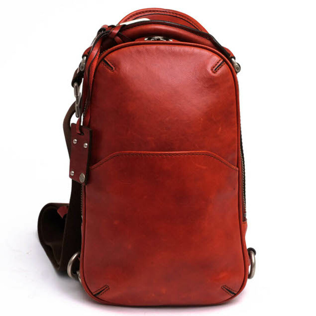 エルゴポック／HERGOPOCH バッグ ショルダーバッグ 鞄 メンズ 男性 男性用レザー 革 本革 レッド 赤 06-OS ボディバッグ |  フリマアプリ ラクマ