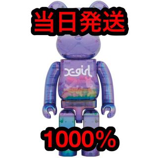 ベアブリック(BE@RBRICK)のBE@RBRICK X-girl CLEAR PURPLE 1000%(その他)