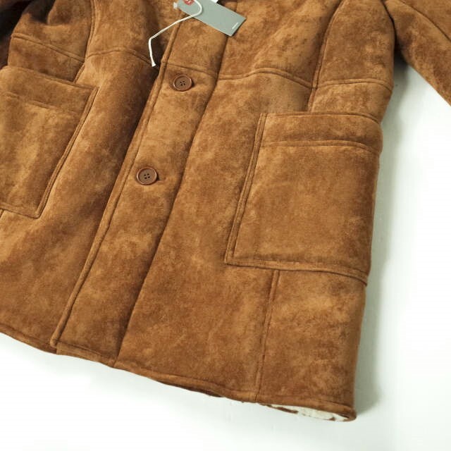 DELUXE(デラックス)のDELUXE デラックス HARRY フェイクムートンコート 18AD5236 XL BROWN CLOTHING ボア アウター【新古品】【中古】【DELUXE】 メンズのジャケット/アウター(その他)の商品写真