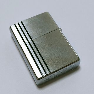 ジッポー(ZIPPO)のラインデザイン シンプル Zippo ライター ブラック(タバコグッズ)