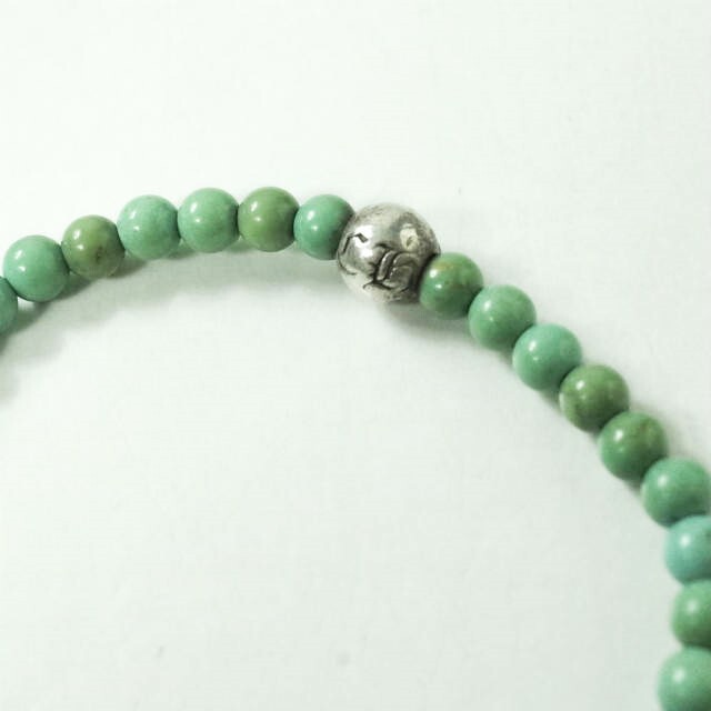 約20cmサイズ備考CHROME HEARTS クロムハーツ TURQUOISE & SILVER BEADS BRACELET ターコイズ&クロスボール ビーズブレスレット ターコイズ/シルバー アクセサリー【CHROME HEARTS】