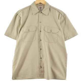 ディッキーズ(Dickies)の古着 ディッキーズ Dickies 半袖 ワークシャツ メンズL /eaa257157(シャツ)