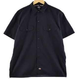 ディッキーズ(Dickies)の古着 ディッキーズ Dickies FLEX 半袖 ワークシャツ メンズL /eaa257151(シャツ)