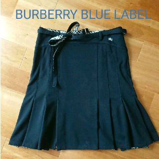 バーバリーブルーレーベル(BURBERRY BLUE LABEL)の【BURBERRY BLUE LABEL】 ジャージープリーツスカート 黒 38(その他)