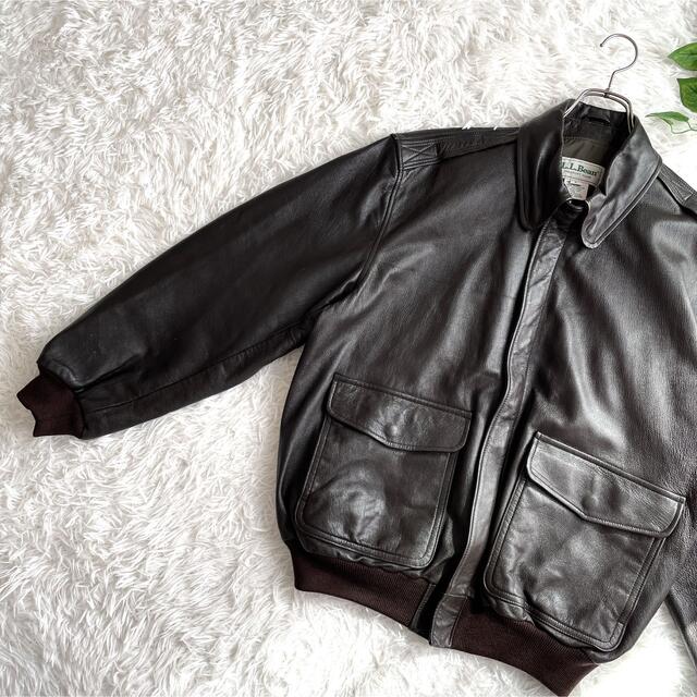 極美品】USA LLbean レザージャケット A-2 type 槍TALON 海外ブランド