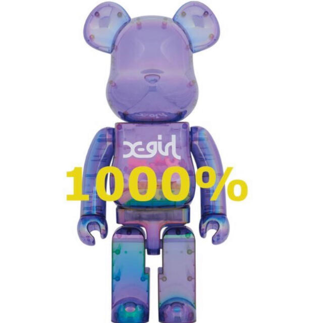 BE@RBRICK X-girl CLEAR PURPLE 1000％フィギュア