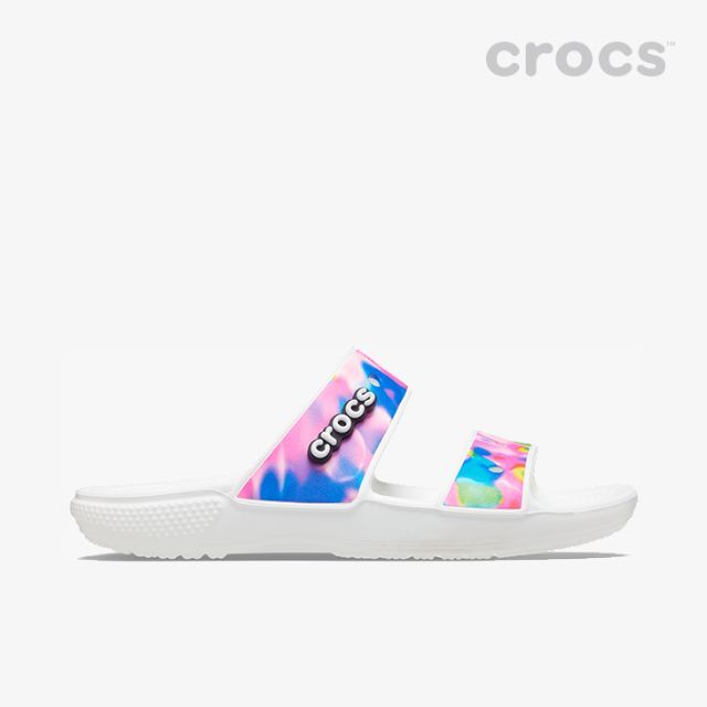 crocs(クロックス)の24cm クロックス クラシック ソーラライズド サンダル ホワイトｘピンク  レディースの靴/シューズ(サンダル)の商品写真