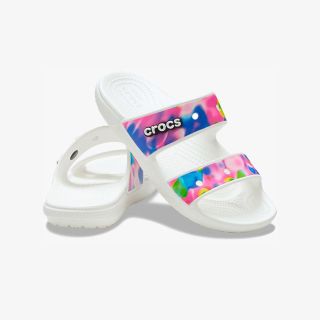 クロックス(crocs)の24cm クロックス クラシック ソーラライズド サンダル ホワイトｘピンク (サンダル)