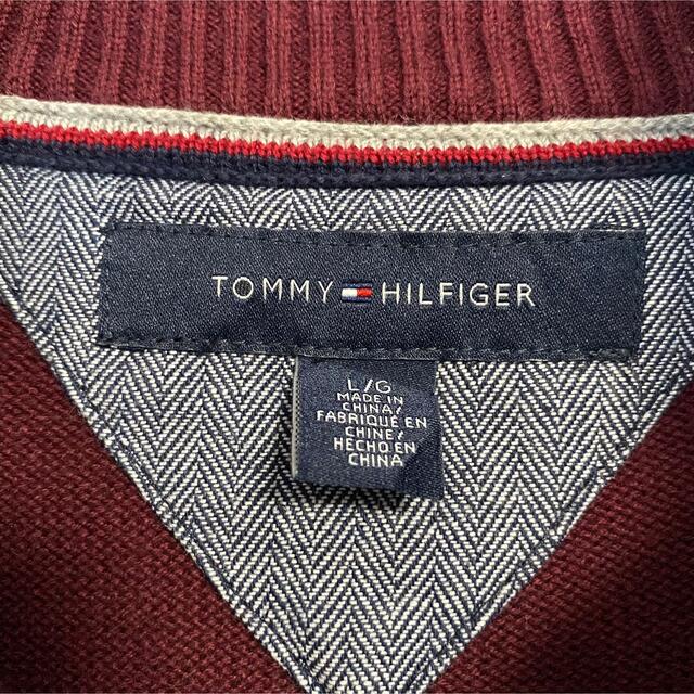 TOMMY HILFIGER(トミーヒルフィガー)のTOMMY HILFIGER ニット　セーター　ハーフジップ　一点物　刺繍 メンズのトップス(ニット/セーター)の商品写真