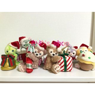 ディズニー　ダッフィー クリスマス　ぬいぐるみバッジ　6点セット