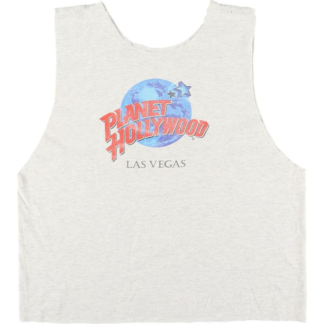 PLANET HOLLYWOOD プラネットハリウッド カットオフ アドバタイジングTシャツ レディースXL /eaa187983