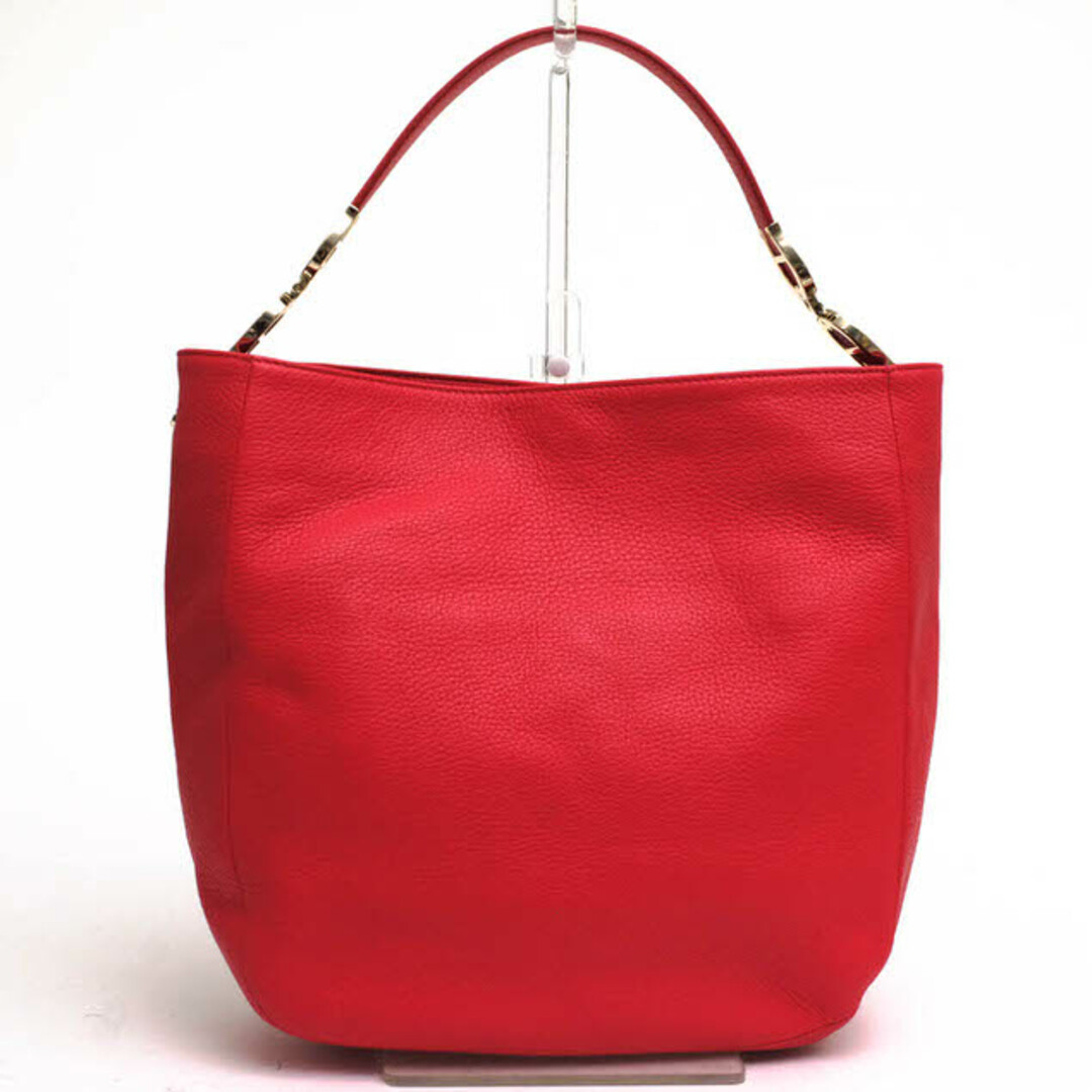 アイグナー／AIGNER バッグ ハンドバッグ 鞄 トートバッグ レディース 女性 女性用レザー 革 本革 レッド 赤  シボ革 シュリンクレザー 肩掛け ワンショルダーバッグ