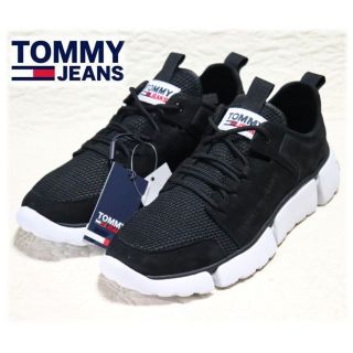 トミーヒルフィガー(TOMMY HILFIGER)の新品タグ付き【トミージーンズ】厚底で身長UP!チャンキースニーカー 黒 26cm(スニーカー)