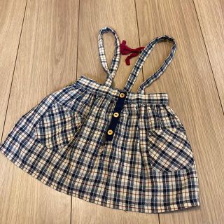 ザラキッズ(ZARA KIDS)のZARA チェックスカート　12-18m/86cm(スカート)