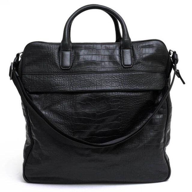 アルマーニ コレッツォーニ/ARMANI COLLEZIONI バッグ トートバッグ 鞄 ハンドバッグ メンズ 男性 男性用レザー 革 本革 ブラック 黒 YAN5J Y6N001 2WAY ショルダーバッグ クロコ型押し | フリマアプリ ラクマ