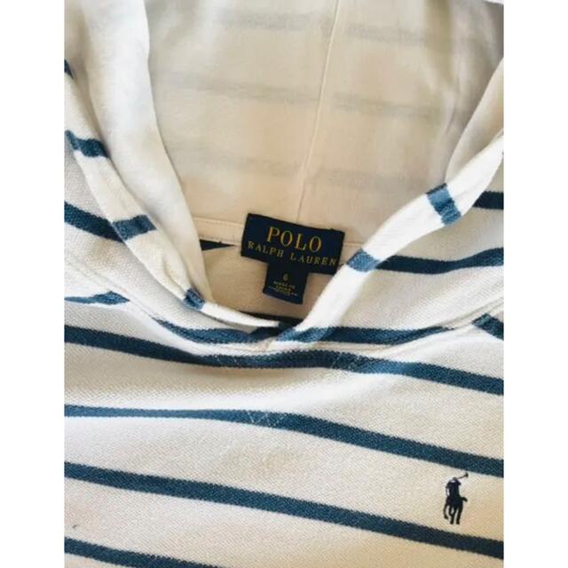 POLO RALPH LAUREN(ポロラルフローレン)のポロラルフローレン 男の子 パーカー ボーダー柄 長袖　110  120 キッズ/ベビー/マタニティのキッズ服男の子用(90cm~)(ジャケット/上着)の商品写真