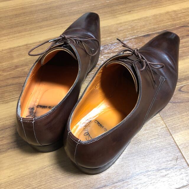 Santoni - サントーニ 8 1/2 ブラウン プレーントゥSantoniの通販 by