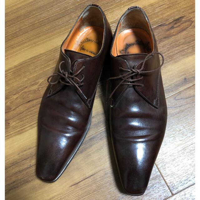 Santoni - サントーニ 8 1/2 ブラウン プレーントゥSantoniの通販 by